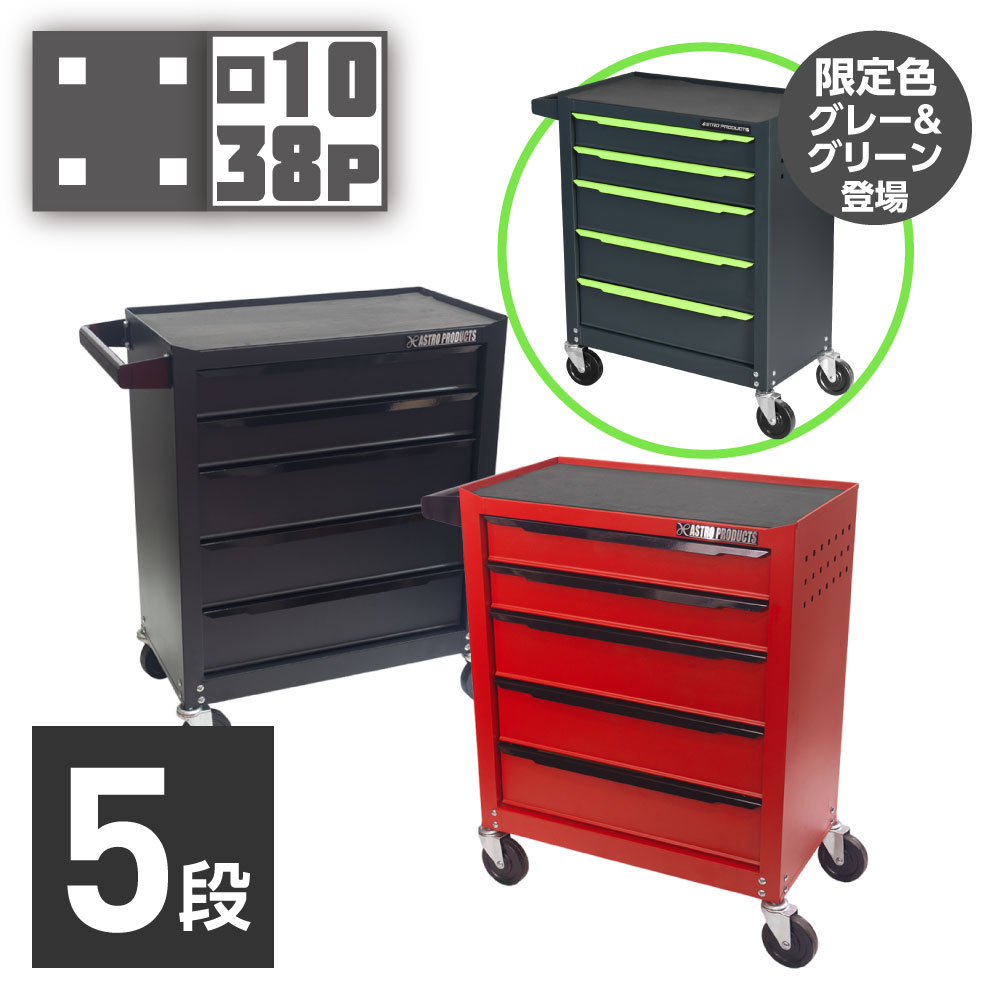 ミニキャビネット 5段 マットブラック RC193 / マットレッド RC192 / グレー＆グリーン RC289 (限定) (6/1発売)