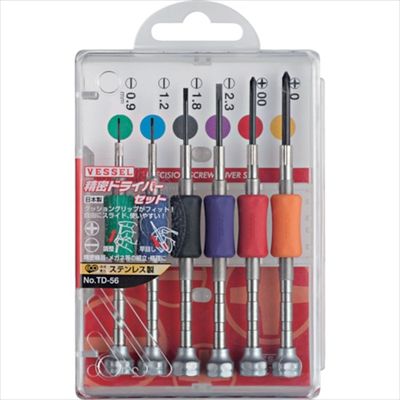 精密ドライバーセット TD−56 6サイズ入り TD-56