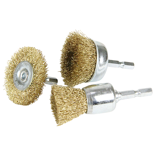 六角軸ワイヤーブラシセット3PCS